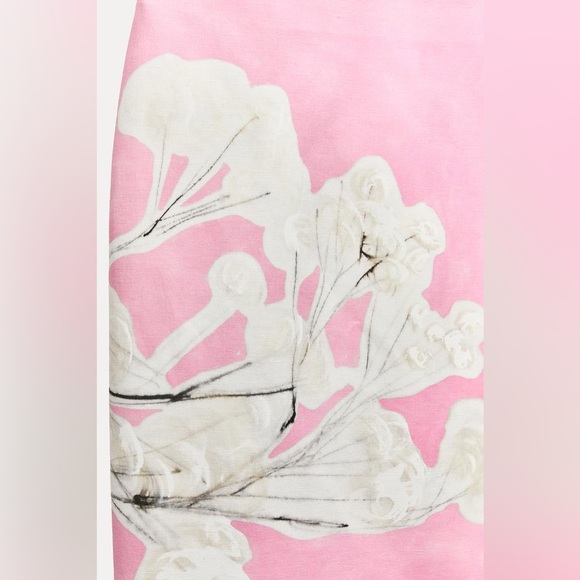 NWT ZARA Pink Floral Pencil Skirt - Picture 4 of 11